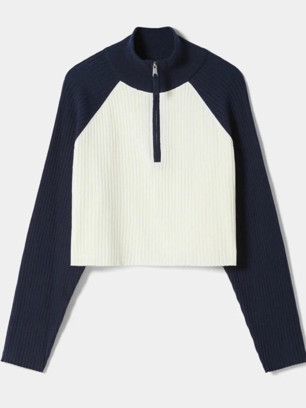 KNIT QUARTER ZIP TOP